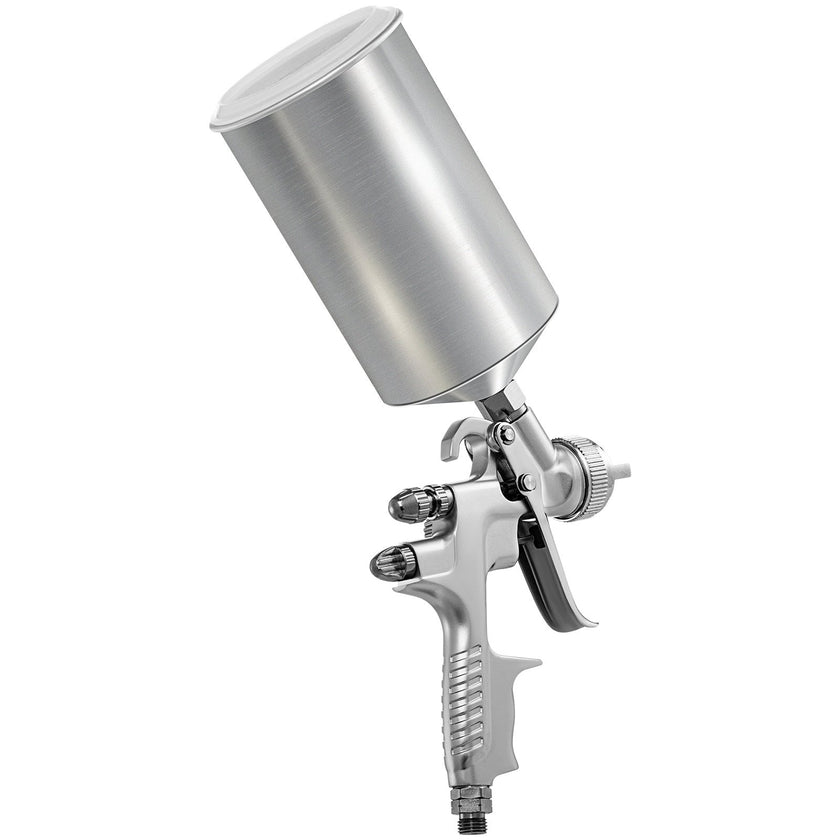 VEVOR HVLP Spray Gun, High Performance Automotive Paint Gun with 1.3/1.7mm Stainless Fluid Tip Sets, 1000cc Cup, MPS Adapter and Air Regulator for Primer, Clear & Top Coat, Touch Up