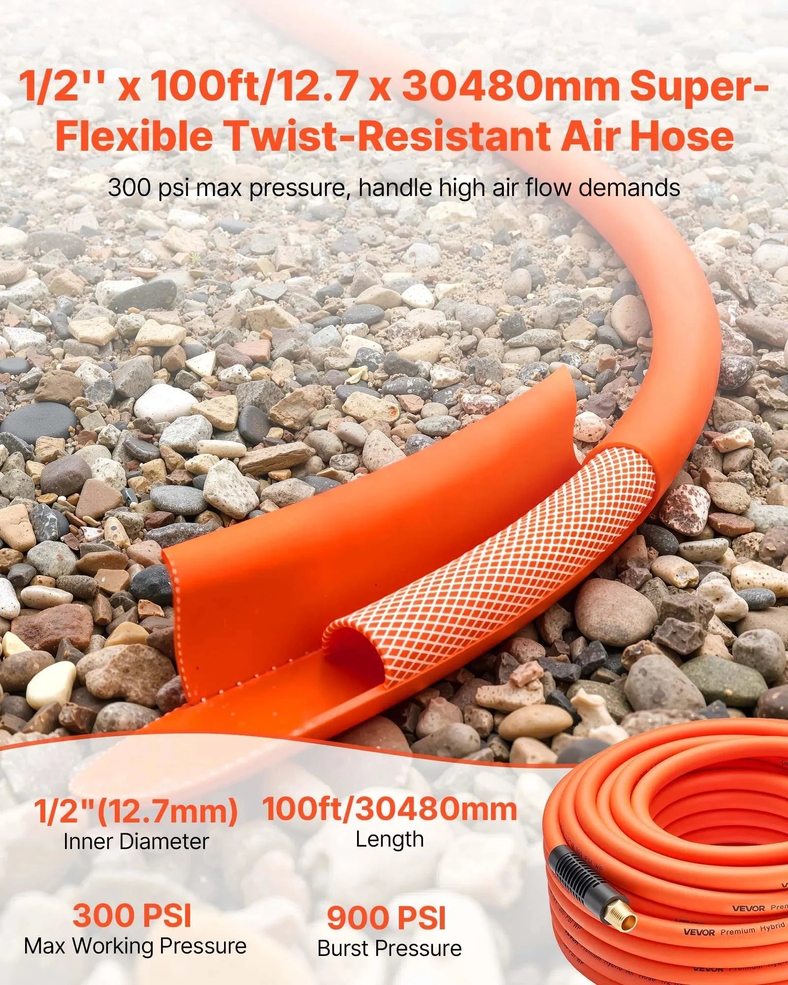 VEVOR Air Hose, 1/2
