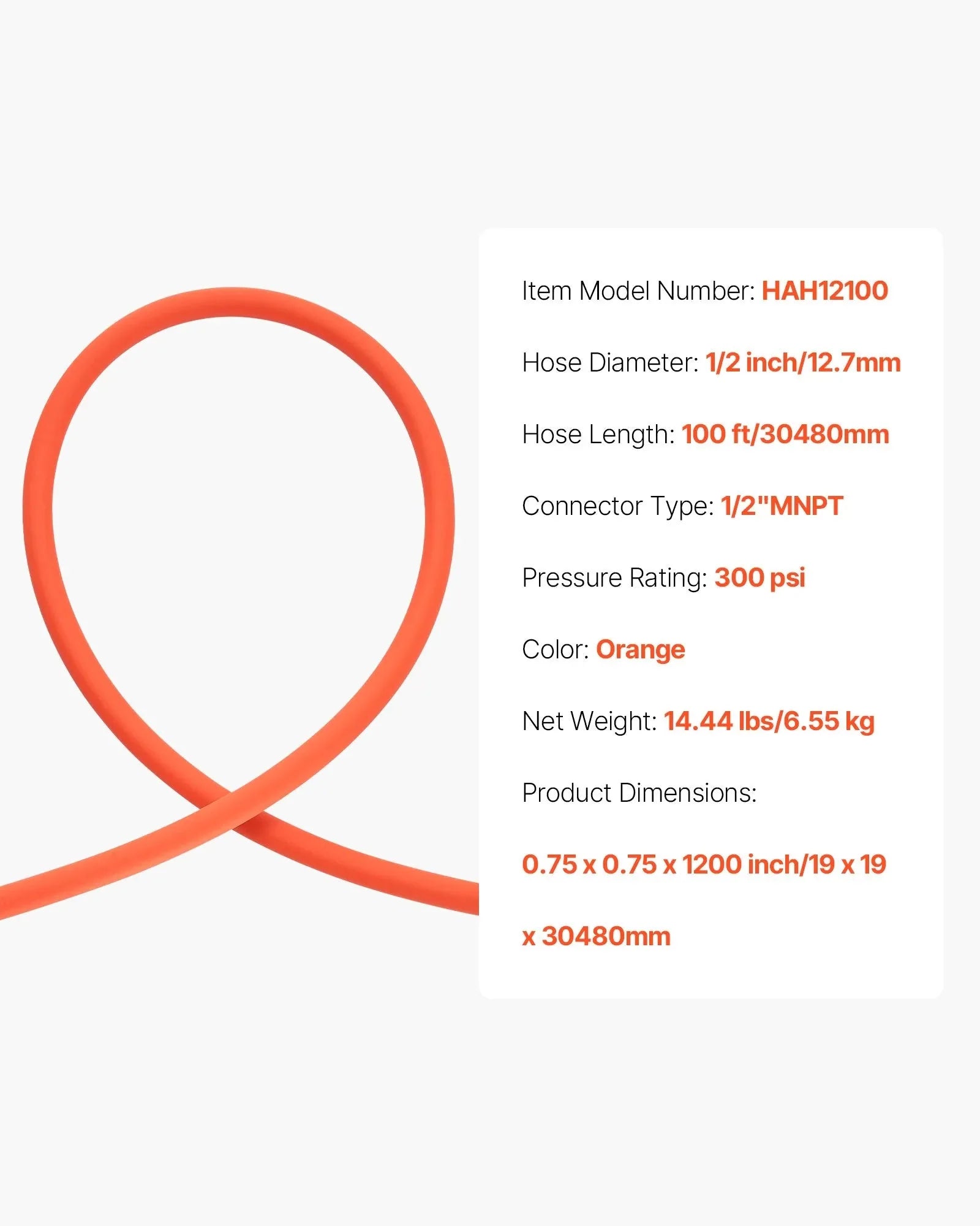VEVOR Air Hose, 1/2