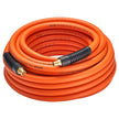 VEVOR Air Hose, 3/8'' x 50ft Rubber Air Hose, Lightweight, Kink Resistant, Pneumatic Hoses with 1/4 inch Solid Brass Male Fitting, Three-Layer Material, 300 PSI, All-Weather Flexibility, Orange