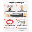 Air Acetylene Torch Kit with 4 Welding Tips, CGA200 Regulator, 11.8 ft Rubber Hose & Cylinder Adapter for Brazing, Soldering, Heating & Metalworking