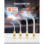 Air Acetylene Torch Kit with 4 Welding Tips, CGA200 Regulator, 11.8 ft Rubber Hose & Cylinder Adapter for Brazing, Soldering, Heating & Metalworking
