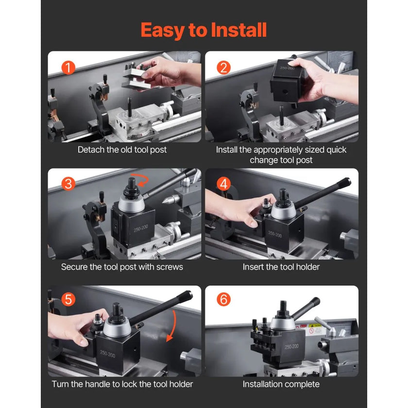 VEVOR Quick Change Tool Post Set 8 Pcs Lathe Tool Holders for 10