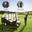 VEVOR Golf Cart Enclosure, 420D Polyester Driving Enclosure with 4-Sided Transparent Windows, 4 Passenger Club Car Covers Universal Fits for Most Brand Carts, Sunproof and Dustproof Outdoor Cart Cover