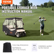 VEVOR Golf Cart Enclosure, 420D Polyester Driving Enclosure with 4-Sided Transparent Windows, 4 Passenger Club Car Covers Universal Fits for Most Brand Carts, Sunproof and Dustproof Outdoor Cart Cover