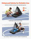 VEVOR Portable Basketball Stand, 10 ft Height Adjustment Basketball Hoop & Goal, Basketballs Hoop Outdoor with 48 inch PC Backboard for Kids, Adults in Schools, Parks, Indoor & Outdoor Use