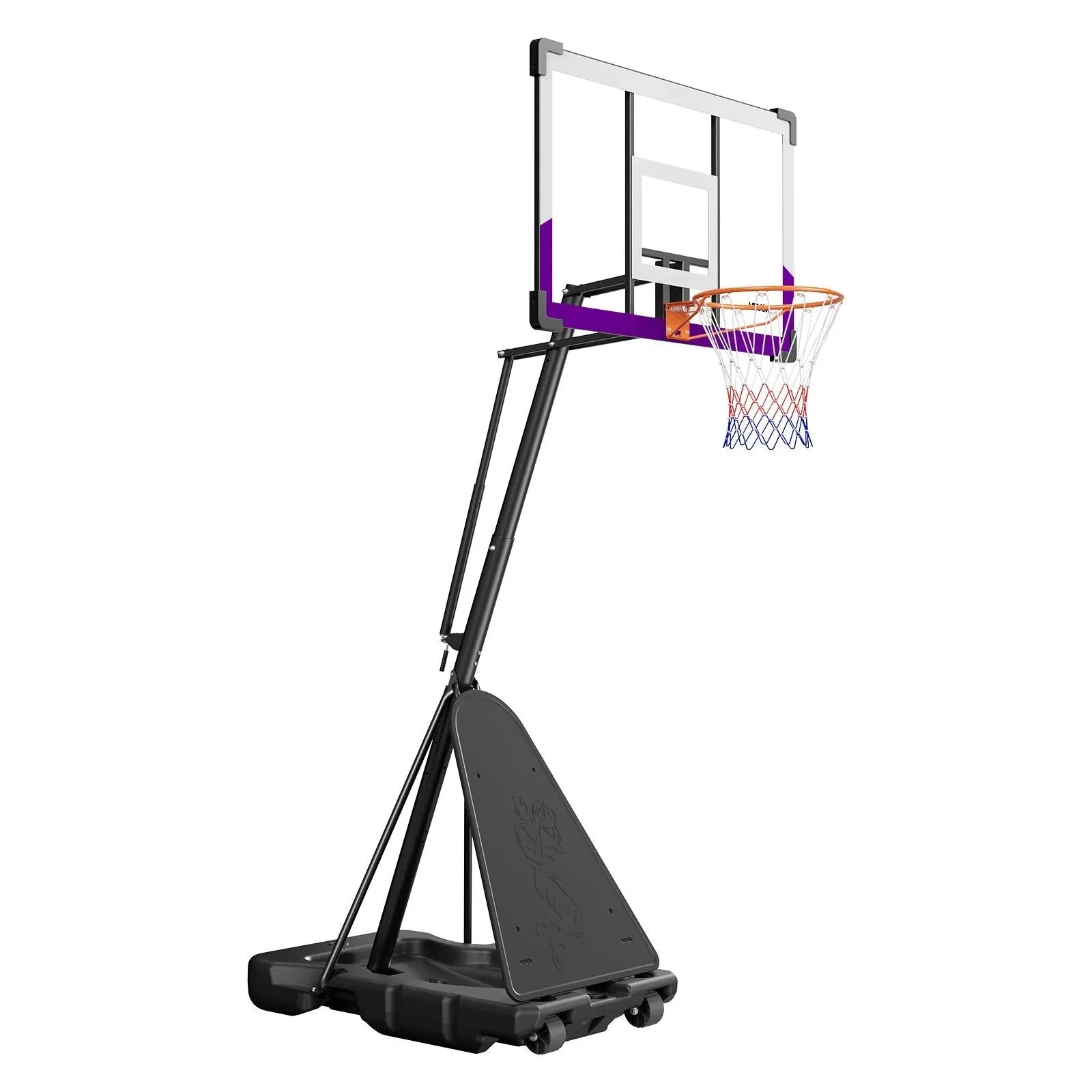 VEVOR Portable Basketball Stand, 10 ft Height Adjustment Basketball Hoop & Goal, Basketballs Hoop Outdoor with 48 inch PC Backboard for Kids, Adults in Schools, Parks, Indoor & Outdoor Use