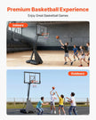 VEVOR Portable Basketball Stand, 10 ft Height Adjustment Basketball Hoop & Goal, Basketballs Hoop Outdoor with 50 inch PC Backboard for Kids, Adults in Schools, Parks, Indoor & Outdoor Use
