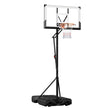 VEVOR Portable Basketball Stand, 10 ft Height Adjustment Basketball Hoop & Goal, Portable Basketballs Hoop with 54 inch PC Backboard & Wheels for Kids, Teens, Adults in Driveways, Pools, Schools