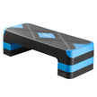 VEVOR Aerobic Exercise Step Platform Adjustable Workout Stepper 4 Riser Blue