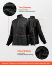 VEVOR FR Welding Jacket XXL Size Heavy Duty Cowhide Leather & 9oz FR Cotton