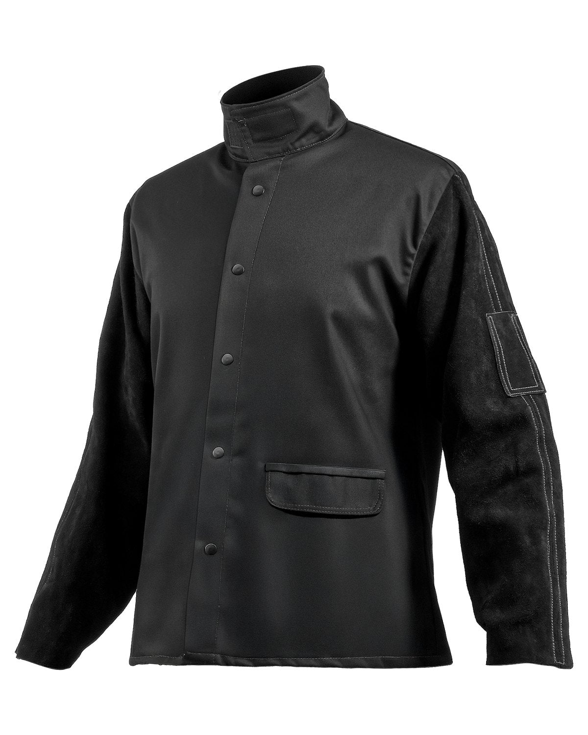 VEVOR FR Welding Jacket M Size Heavy Duty Cowhide Leather & 9oz FR Cotton