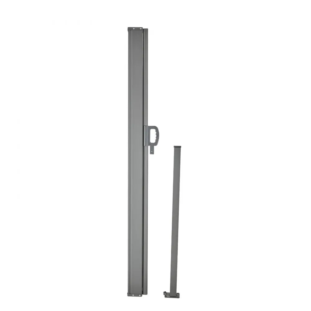 VEVOR Retractable Side Awning, 71''x 138'' Outdoor Privacy Screen, 180g Polyester Water-proof Retractable Patio Screen, UV 30+ Room Divider Wind Screen for Patio, Backyard, Balcony, Gray