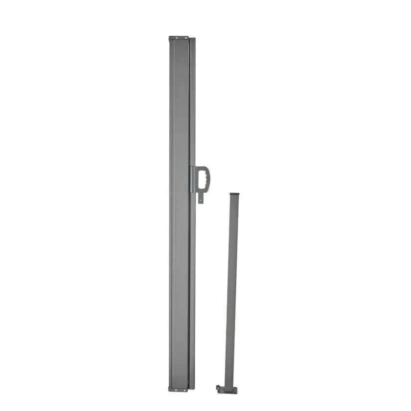 VEVOR Retractable Side Awning, 71''x 138'' Outdoor Privacy Screen, 180g Polyester Water-proof Retractable Patio Screen, UV 30+ Room Divider Wind Screen for Patio, Backyard, Balcony, Gray