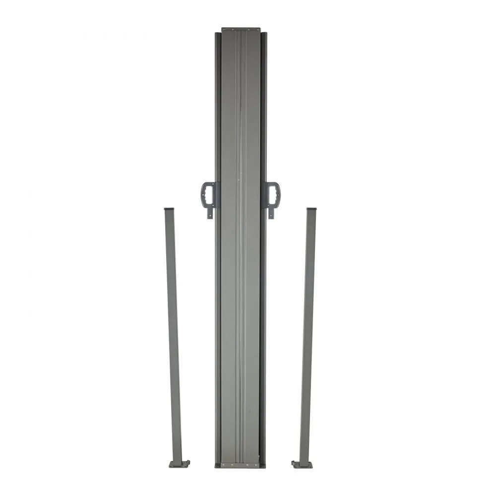 VEVOR Retractable Side Awning, 79''x 236'' Outdoor Privacy Screen, 180g Polyester Water-proof Retractable Patio Screen, UV 30+ Room Divider Wind Screen for Patio, Backyard, Balcony, Gray