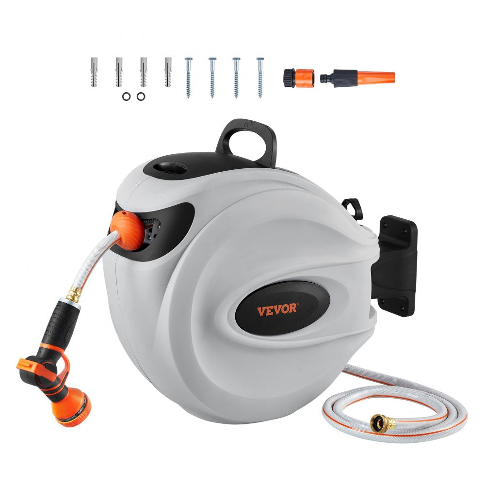 VEVOR Retractable Hose Reel Water Hose Reel 65'x5/8