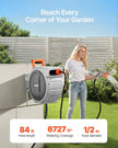 VEVOR Retractable Garden Hose Reel 1/2 in x 84 ft Wall Mounted Garden Hose Reel