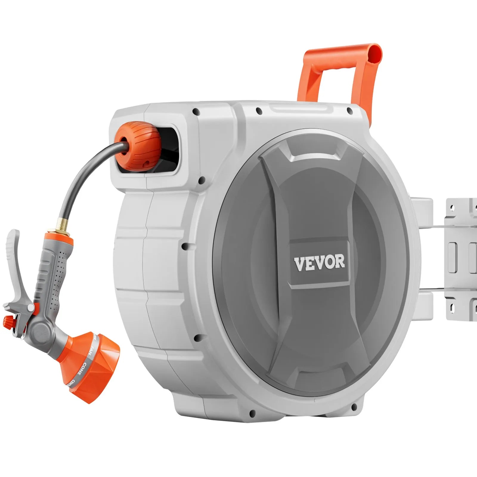 VEVOR Retractable Garden Hose Reel 1/2 in x 145 ft Wall Mounted Garden Hose Reel