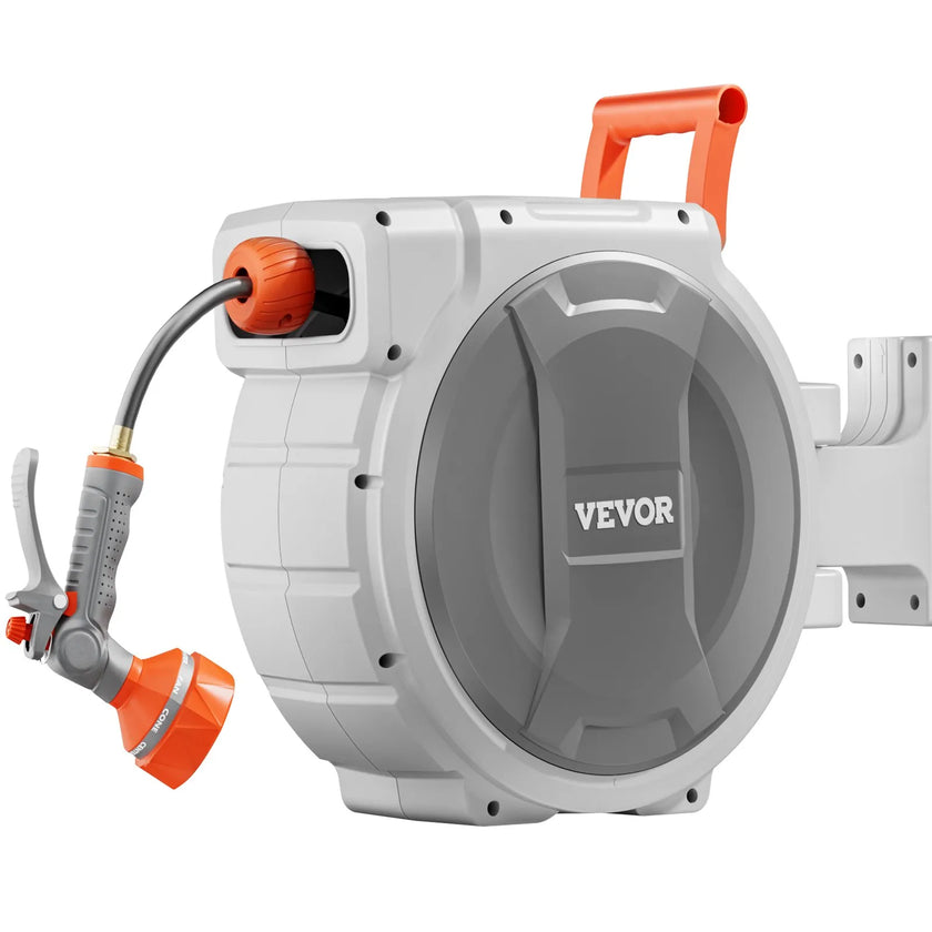 VEVOR Retractable Garden Hose Reel 1/2 in x 65 ft Wall Mounted Garden Hose Reel