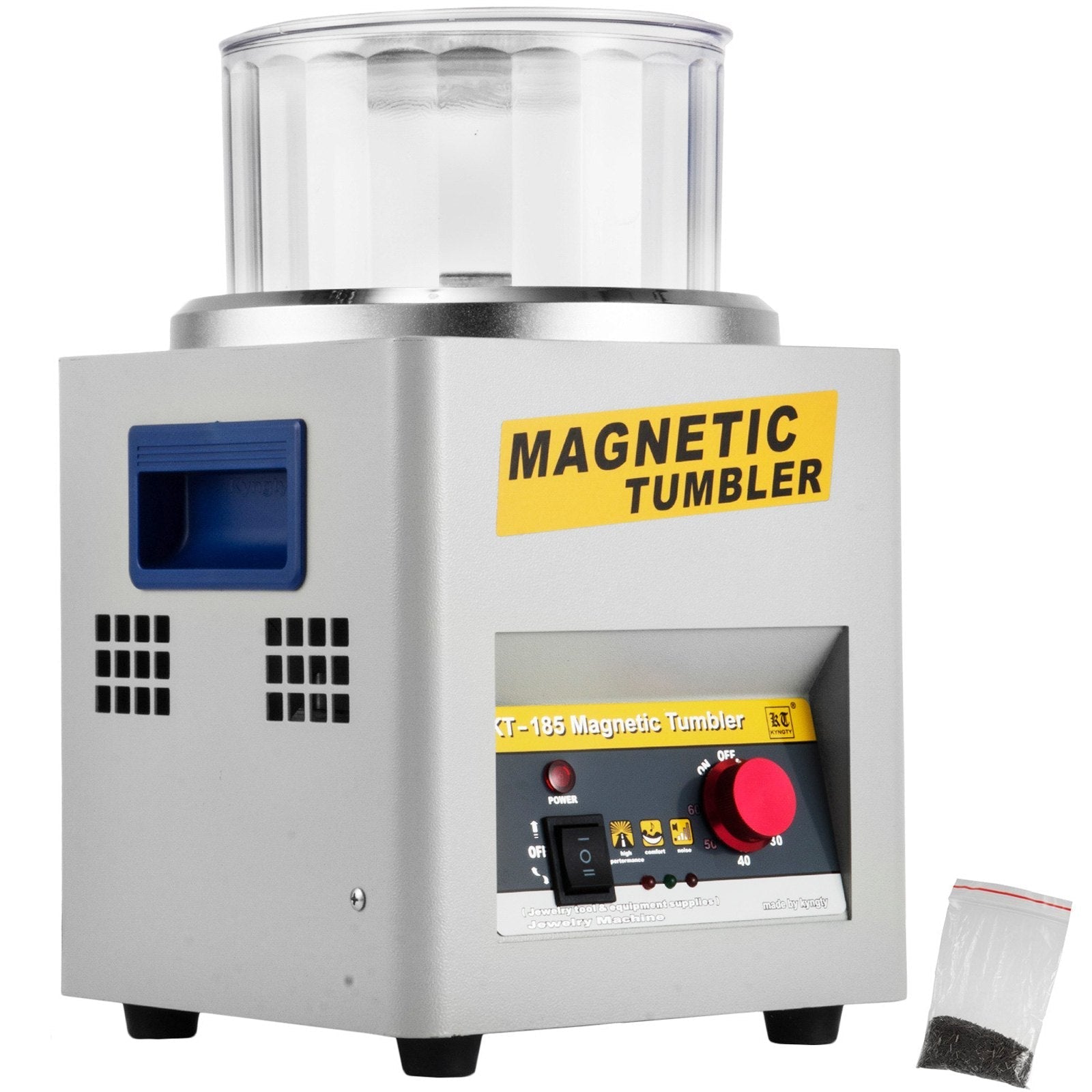 VEVOR Tumbler 2000 RPM Finisher 7.3 inch Magnetic Polisher with Adjustable Speed for Jewelry (KT185)