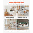 3-Piece Farmhouse Coffee Table Set with 2 End Tables & Built-In Charging Station
