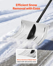 VEVOR Snow Shovel for Driveway, 16 in Wide Aluminum Alloy Snow Shovel, Non Slip Grip, Large Capacity Snowplow Shovels, Detachable & Lightweight Snows Removal Tool for Garden Car Camping Outdoors