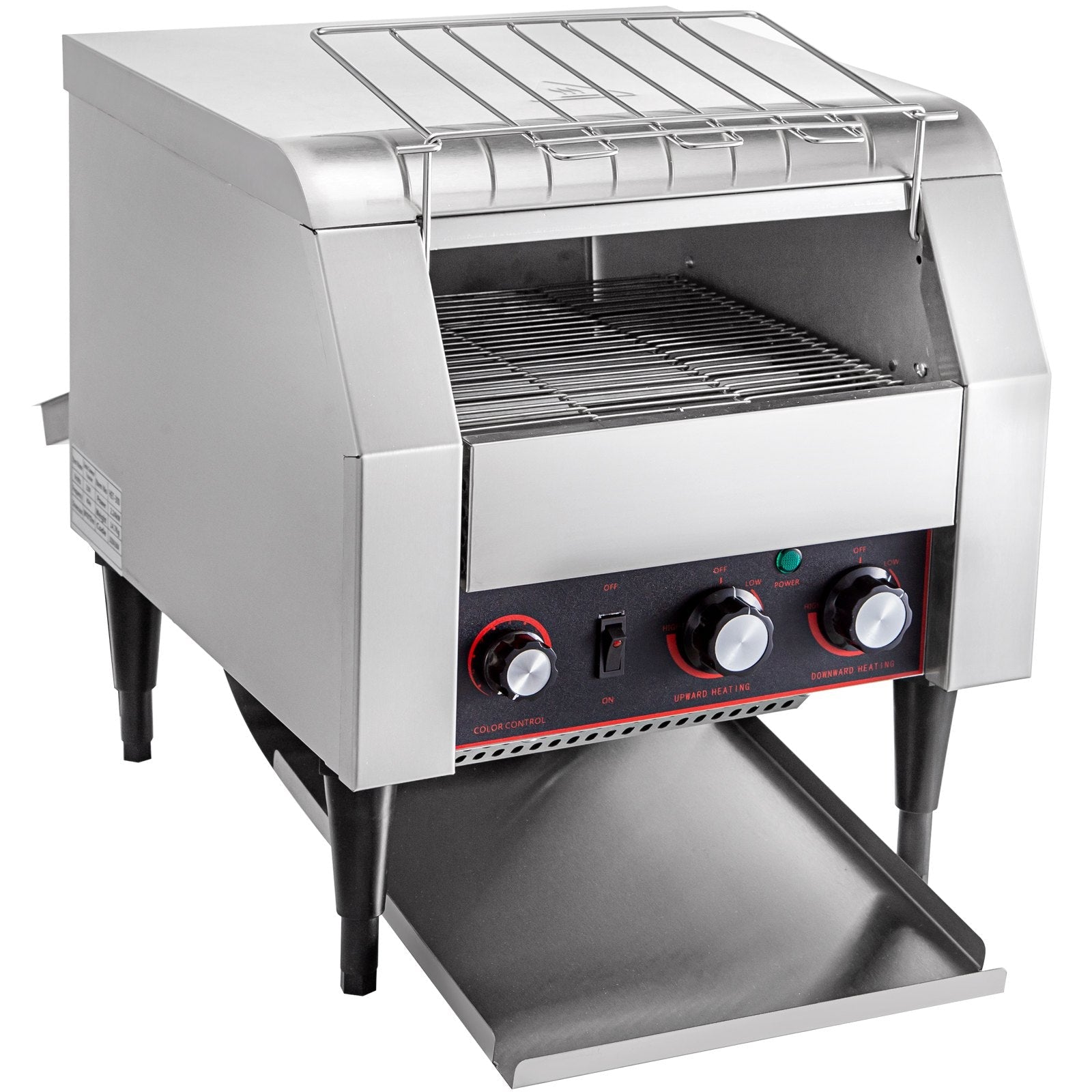 VEVOR Commercial Conveyor Toaster 2200W, Electric Heavy Duty Stainless Steel 300PCS/Hour, Commercial Bread Toaster Sliver 110V for Restaurant Breakfast