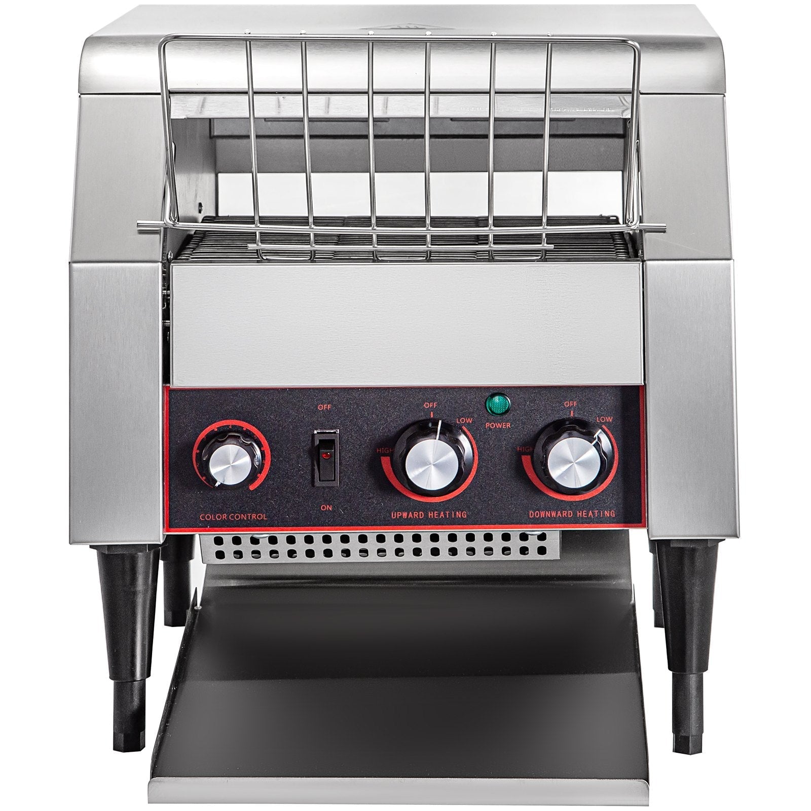 VEVOR Commercial Conveyor Toaster 2200W, Electric Heavy Duty Stainless Steel 300PCS/Hour, Commercial Bread Toaster Sliver 110V for Restaurant Breakfast