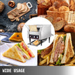 VEVOR Commercial Conveyor Toaster 2200W, Electric Heavy Duty Stainless Steel 300PCS/Hour, Commercial Bread Toaster Sliver 110V for Restaurant Breakfast