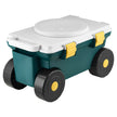 VEVOR Rolling Garden Cart with Seat 276 lbs Garden Scooter Storage Bin & Seat