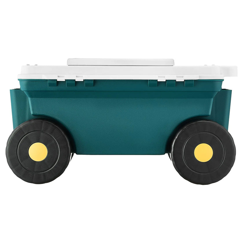 VEVOR Rolling Garden Cart with Seat 276 lbs Garden Scooter Storage Bin & Seat