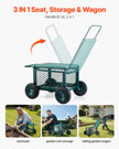 VEVOR Rolling Garden Seat with Wheels 400LB Heavy Duty Garden Cart with Storage