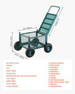 VEVOR Rolling Garden Seat with Wheels 400LB Heavy Duty Garden Cart with Storage