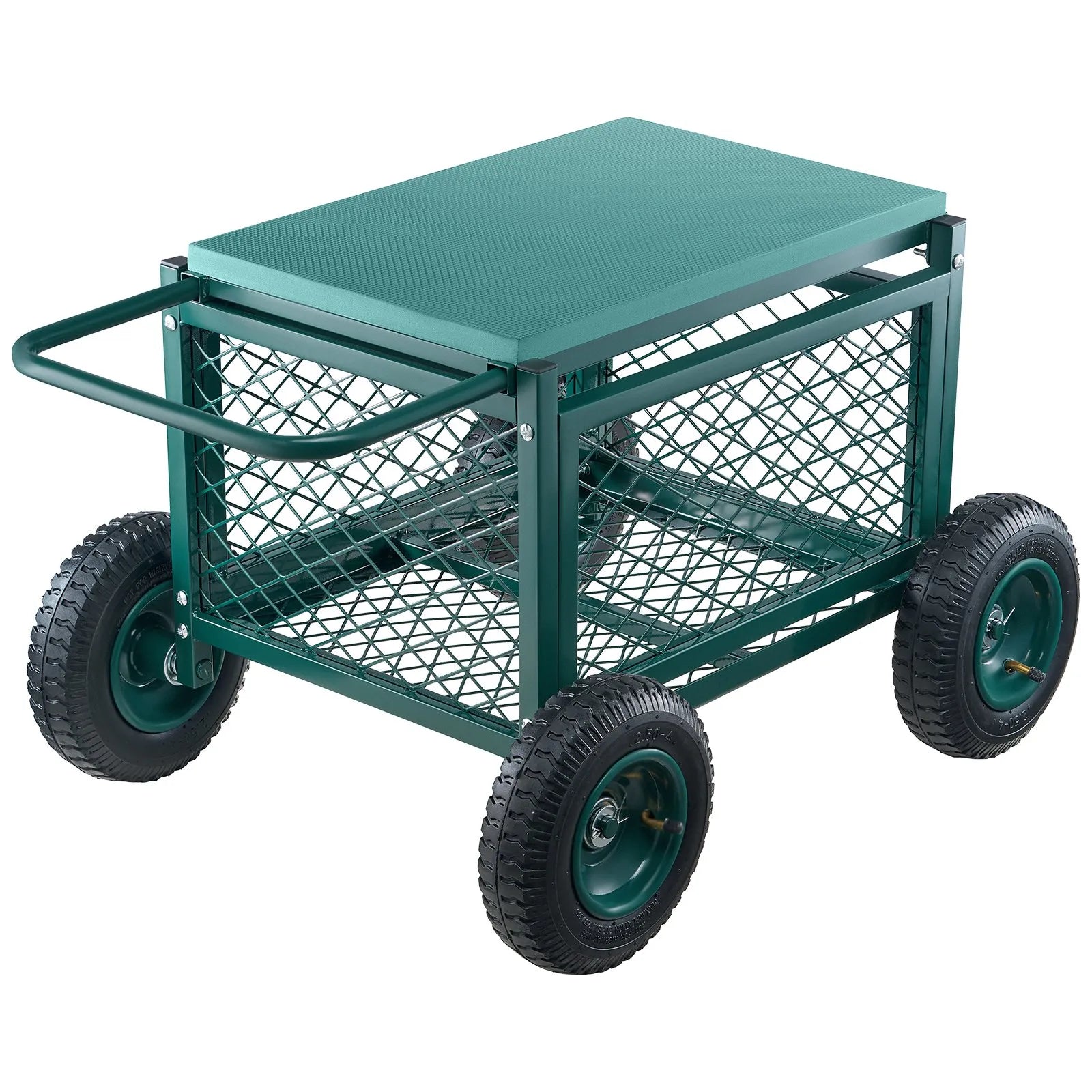 VEVOR Rolling Garden Seat with Wheels 400LB Heavy Duty Garden Cart with Storage