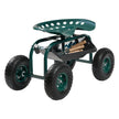 VEVOR Rolling Garden Cart with Swivel Seat All-Terrain Wheels Tool Tray 300lbs