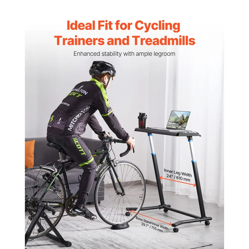 Cycling Desk – Adjustable Mobile Bike & Treadmill Workstation with Wheels