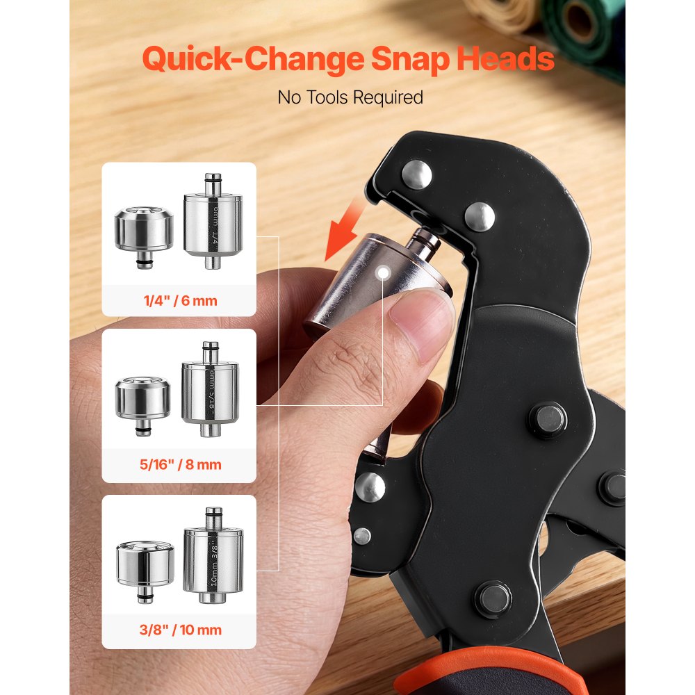 900-Piece Grommet Tool Kit with Manual Press Pliers, 1/4