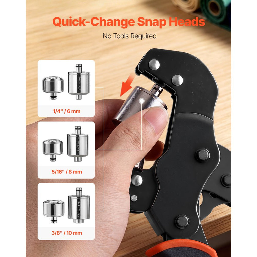 900-Piece Grommet Tool Kit with Manual Press Pliers, 1/4