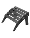 VEVOR Adirondack Ottoman 18.7L x 19.7W x 13H Inch HDPE Folding Footrest Black