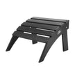 VEVOR Adirondack Ottoman 18.7L x 19.7W x 13H Inch HDPE Folding Footrest Black