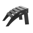 VEVOR Adirondack Ottoman 18.7L x 19.7W x 13H Inch HDPE Folding Footrest Black
