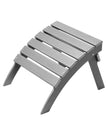 VEVOR Adirondack Ottoman 21.5L x 18.9W x 14.8H Inch HDPE Folding Footrest Gray