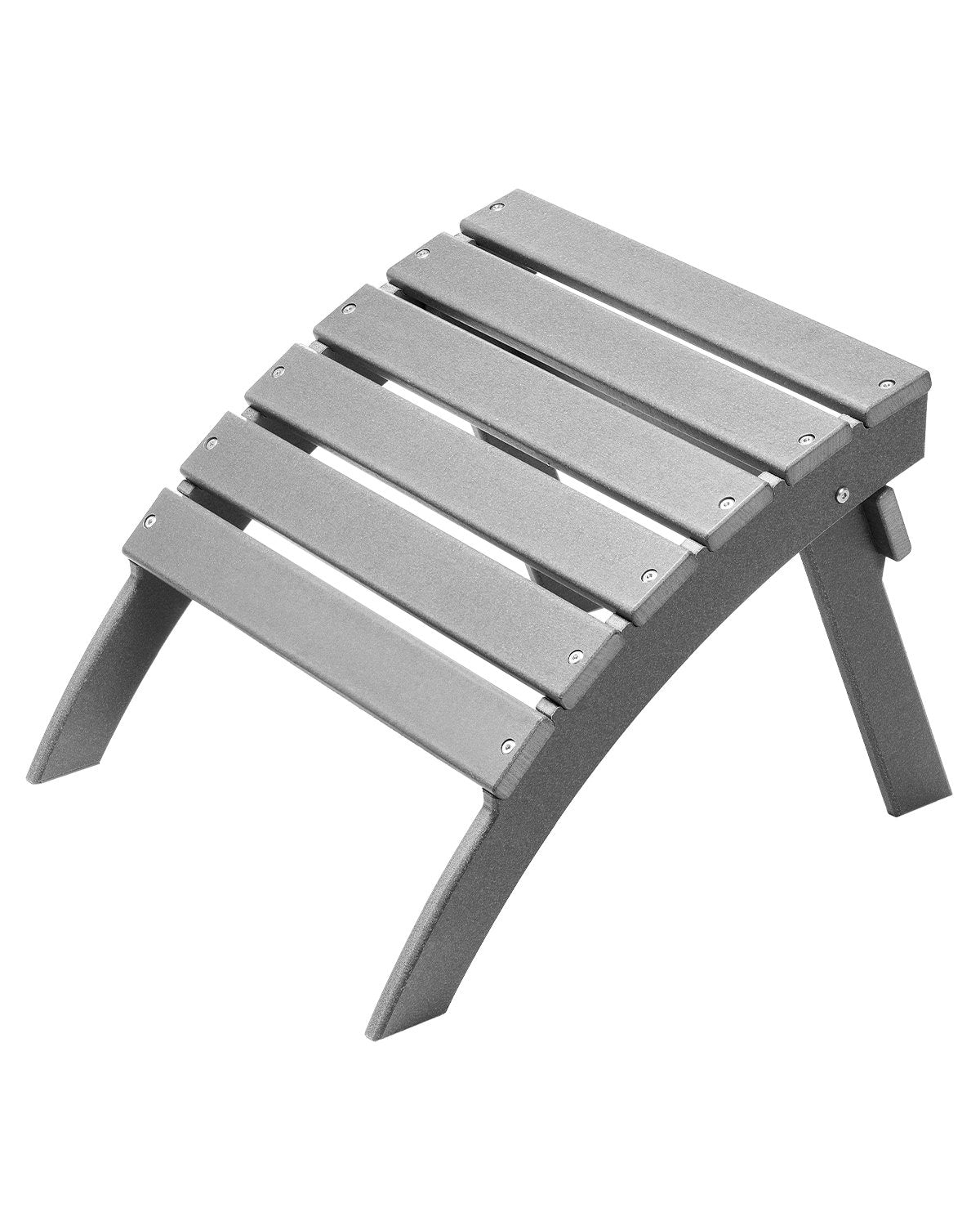 VEVOR Adirondack Ottoman 21.5L x 18.9W x 14.8H Inch HDPE Folding Footrest Gray