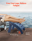 VEVOR Adirondack Ottoman 2 Set 18.7L x 18.9W x 13.8H Inch HDPE Footrest Blue