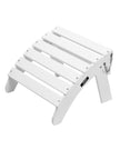VEVOR Adirondack Ottoman 17.7L x 19.7W x 13.8H Inch HDPE Folding Footrest White