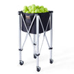 VEVOR Foldable Tennis Ball Hopper, Holds 180 Tennis Balls, Lightweight Aluminum Alloy Tennis Ball Basket Cart with Wheels, Removable Bag, Carry Bag, Portable Sports Teaching Cart for Tennis Player