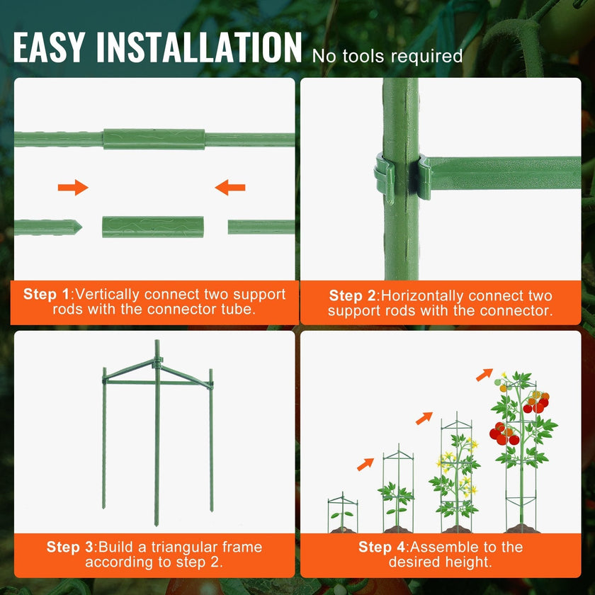 VEVOR 6 Packs Tomato Cages for Garden 48