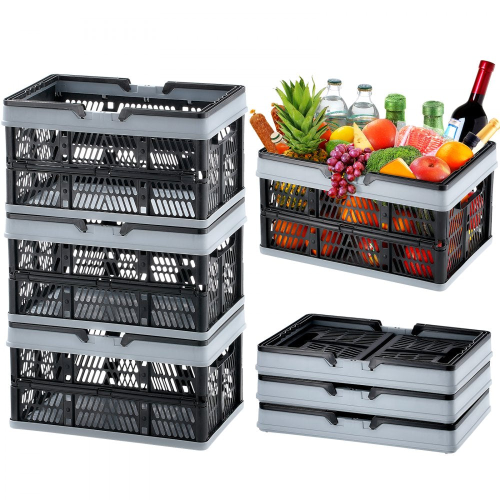 VEVOR Foldable Shopping Basket Portable Grocery Basket 3PCS 16L with Handle