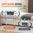 VEVOR Bed Rails for Elderly Adults, 180° Foldable Bed Assist Rails for Seniors, 450LBS Loading Bed Side Rails Bed Cane with 4-Level Adjustable Handle, Storage Pocket Fits King Queen Full Twin Bed