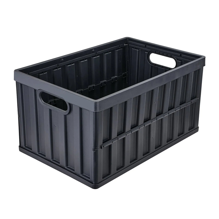 VEVOR Collapsible Storage Bins with Lids, 65L 3 Packs, Folding Plastic Stackable Utility Crates with Handles, Large Heavy Duty Containers for Clothes, Toys, Books, Snack, Shoes, and Grocery Organizing